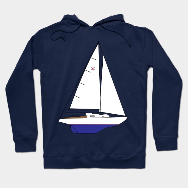 Pearson Ensign Sailboat Hoodie by CHBB